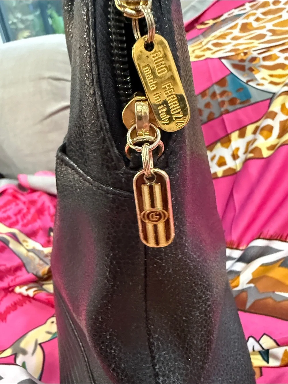 Classic Black Dome Tote with Embossed Logo